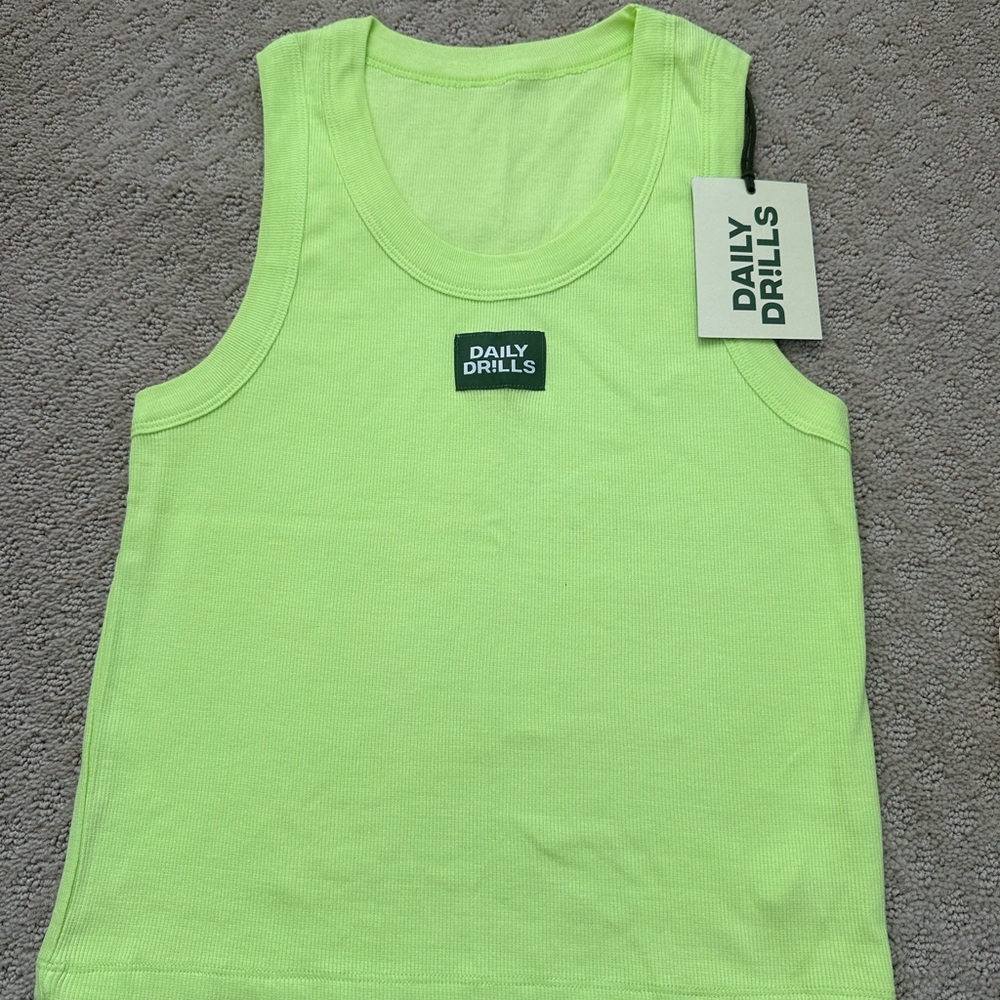 Daily Drills Logo Ribbed Tank- Zilker